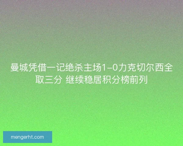 曼城凭借一记绝杀主场1-0力克切尔西全取三分 继续稳居积分榜前列